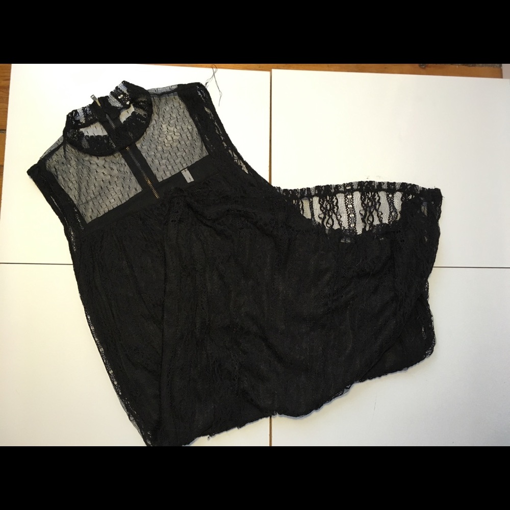 lace mid length black dress